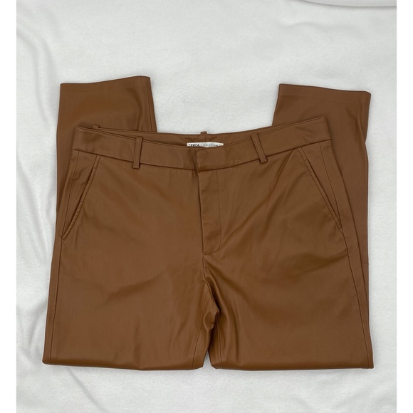 Zara Soft Faux Leather Straight Leg Pants - Picture 2 of 8